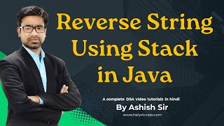 10 Reverse string using stack in java | #dsausingjava #dsa #campusinterview