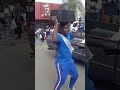 Maponyani dancing Sugar Sugar by Makhadzi with a speaker