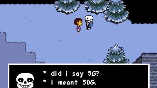 Undertale: Buying sans' fried snow