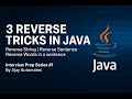 Java Interview Prep #1 – Reverse String, Words & Sentence | Core Java Coding Question