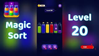 Magic Sort Level 20 Walkthrough 🎩✨ | Go Answer