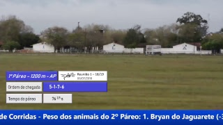 Cânter do 2º Páreo de 08/07/2018 - Jockey Club de Pelotas