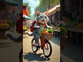 Cats in the morning shopping for meat and frying. #shorts #animation #cat #smartcat