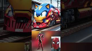 part1 superheroes but sonictrain💥😱Marvel\u0026DC-All Characters#marvel #avengers#shorts#robot#spiderman