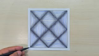 Learn How to Draw a optical Illusion drawing on paper  _ Very easy
