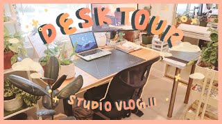 Studio Vlog ✧11: Prepping new Merch, How I make Stickers, New Desk Set up and more~