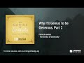 the genius of generosity series why it s genius to be generous part 2 chip ingram