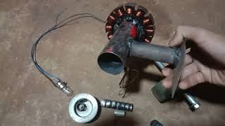 membuat generator  dari spul motor