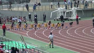 2024.04.13 岡山県第1回記録会 男子100ｍ 8組