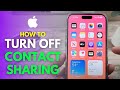 How To Turn Off Contact Sharing On iPhone (Disable NameDrop)