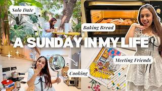 A fun Sunday in my life 💌| Baking a bread 🍞 from scratch Solo date