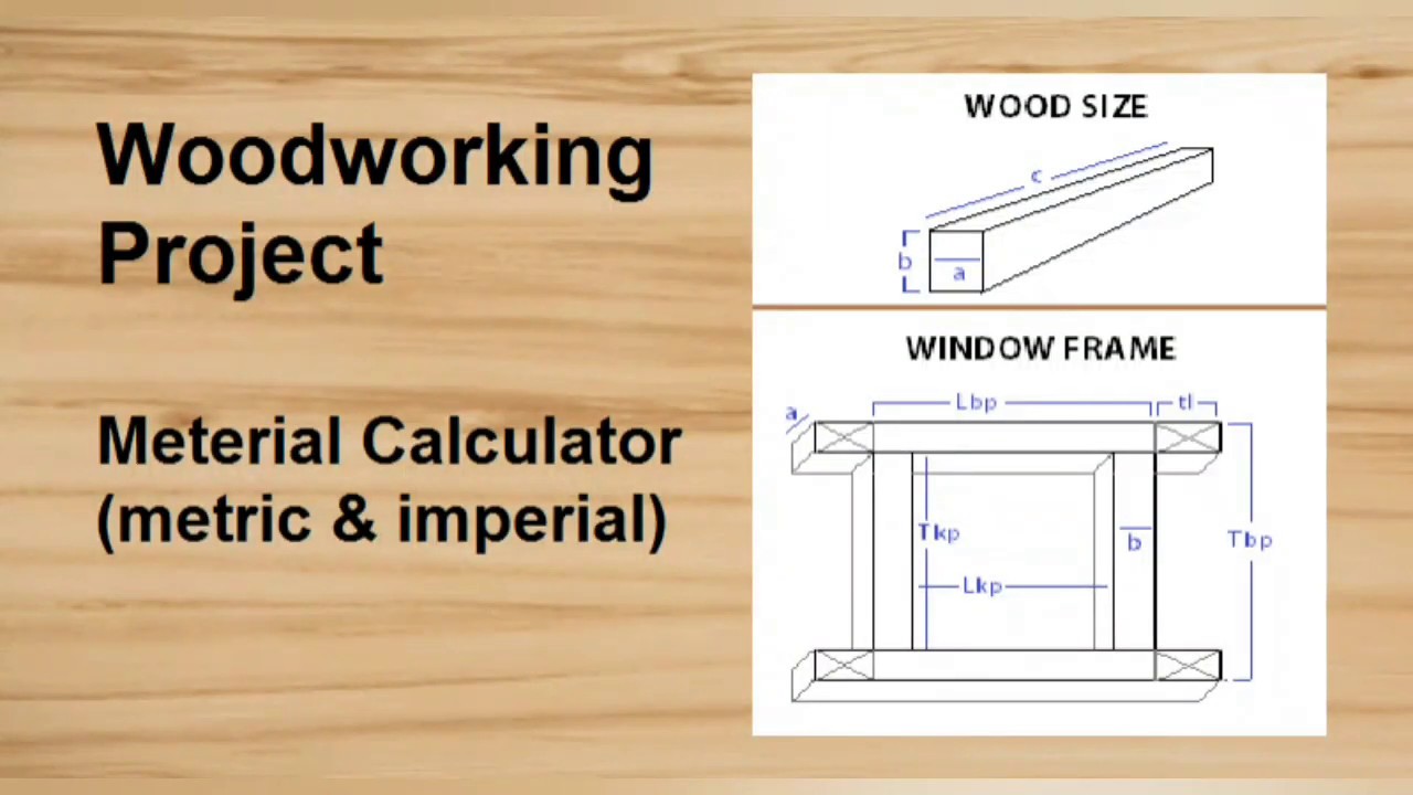 Woodworking Calculators, Window Frame - YouTube