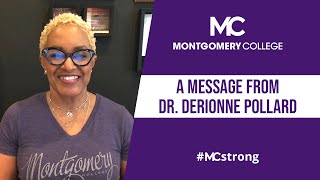 A Message from Dr. DeRionne Pollard, #MCstrong​ 4-16-21