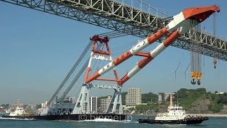 起重機船 金剛 関門東航 - 深田サルベージ建設 Crane Barge Kongo - Fukada Salvage \u0026 Marine Works