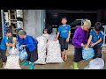 The boy popped rice and brought it to the market to sell. - boy orphaned parents