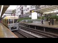 京王井の頭線　1000系1709f編成リニューアル車　明大前駅到着・発車