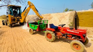 Jcb 3dx Eco Xcellence Machine Loading Ash In Homemade Mini Mahindra  Tractor | Mini Tractor