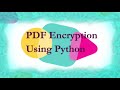 PDF Encryption using Python 😎😎😎| Give Password to PDF File by Python Programming  | JAcademy