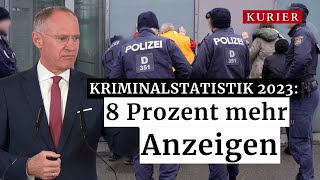 Österreichs Kriminalität: Zahl der Anzeigen um 8 Prozent gestiegen