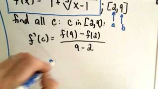 ❖ The Mean Value Theorem ❖