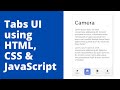Create Tabs UI using HTML, CSS & JavaScript