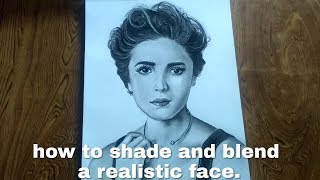 How to shade and blend realistic face // shading alia bhatt / pawan nath art