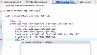 Android Application Development Tutorial 119 Setting up method to Read SQLite