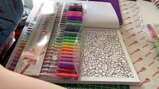 Colour & Chat 4 - Zen Colouring Time Out & Shuttle Art Gel Pens