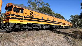 OneRail Grain Train 1281S, also featuring 2182 splitting the train at Mt Lofty 21st March 2021