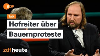 Bauern-Proteste: Hofreiter verteidigt Grünen-Politik | Markus Lanz vom 09. Januar 2024