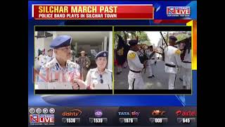 Cachar Police band perform on Silchar streets