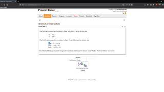 Project Euler 47 : Distinct primes factors