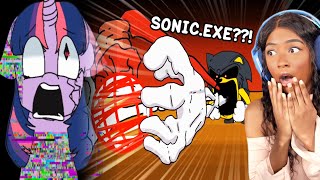 PIBBY TWILIGHT?!! AUDITOR VS SONIC.EXE! WHO WILL WIN?!! | Reacting to FNF Animations
