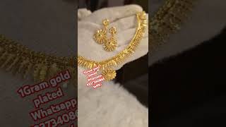 1Gram gold plated simple necklace collection #simplenecklace #necklacedesigns #1gramgold #1grm #new