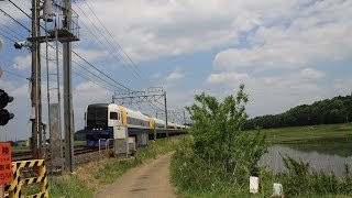 [FHD]JR東日本・総武本線：物井～佐倉駅間、255系/特急『しおさい号』通過シーン。その1