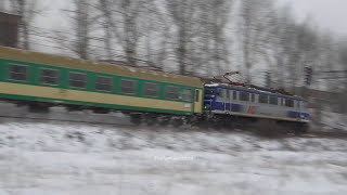 INTER CITY EXPRESS FROM KRAKOW LOCOMOTIVE EU07-158 HEADS TOWARD ZABRZE STATION POLAND