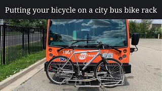 How to use the bike rack on city bus
