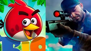 Angry Bird 2 and Sniper 3D - Gameplay