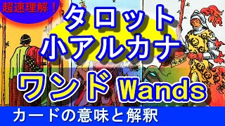 【タロット解説】小アルカナ「棒」「ワンド」「Wands」14枚のカードの意味を超速解説！超速理解！