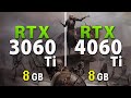 RTX 3060 Ti vs RTX 4060 Ti // Test in 16 Games | 1080p