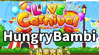 【デレステ】ライブカーニバル『HungryBambi』結果発表！！