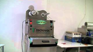 TECNOVAC - Semi Automatic tray sealer nuts / Termosigillatrice semi automatica nocciole