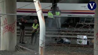 Una cámara grabó a Álvaro Prieto en el techo del tren, cogido a la catenaria y electrocutándose