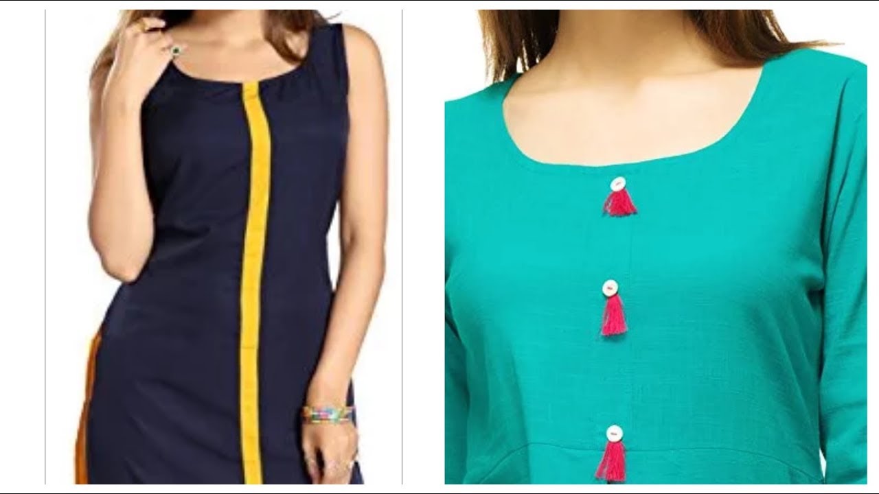 Tips To Convert Plain Kurti Into Designer Wear Plain Kurti Designs With