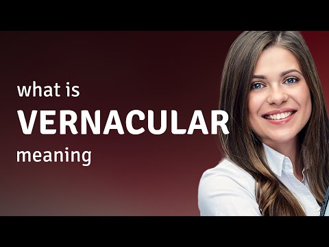 What is vernacular signature?