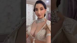 nora fatehi milky boobs || full boobs show || nora under