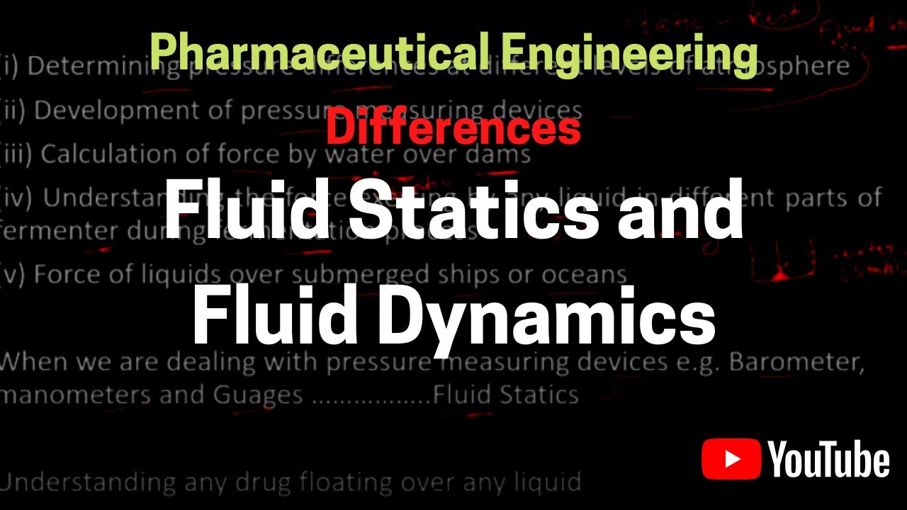 Differences Between Fluid Statics And Fluid Dynamics - YouTube