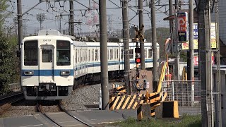 【60P】東武越生線8000系（抵抗制御）到着・発車シーン　川角駅にて　乗車動画 越生駅→東毛呂