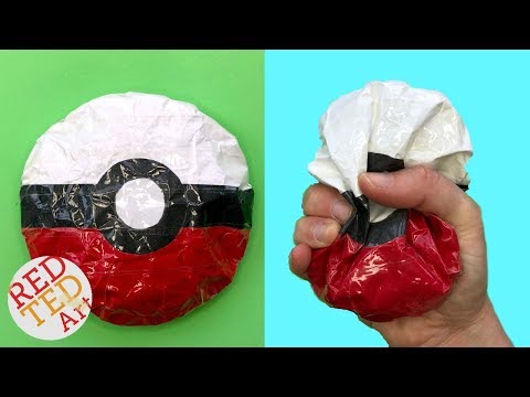Pokeball Paper Squishy - DIY Pokemon Squishy - How to make a squishy no foam Pokeball Paper Squishy - DIY Pokemon Squishy - How to make a squishy no foam