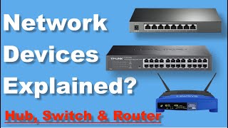 Hub, Switch & Router Explained - What's the difference?  Network devices explained